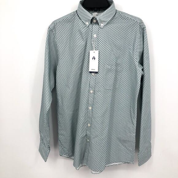 BRAX Men's Daniel Natural Flex Modern Fit Shirt Medium Starlight Print NWT - Picture 1 of 10